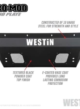 Westin Pro-Mod Skid Plate Toyota Tacoma Bumper Guard 2016-2020                                     - 58-72005 - Image 4