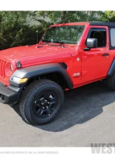 Westin Automotive In-Channel Wind Deflector Smoke for Jeep Wrangler Front 2018-2022                                     - 72-51467 - Image 3