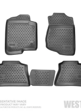 Westin Automotive Profile Floor Liners Front & 2nd Row Black Rubberized Polymer for 2019-2021 Silverado 1500, Sierra                                     - 74-06-51037 - Image 5