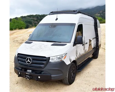 Westin Automotive Textured Black Mesa Roof Rack Side Ladder Mercedes-Benz Sprinter 1500 | 2500 | 3500 | 3500XD | 4500 2019-2024 - 15-00035