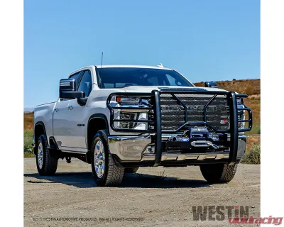 Westin Automotive Black HDX Winch Mount Modular Grille Guard Chevrolet Silverado 1500 2019-2024 - 57-923955