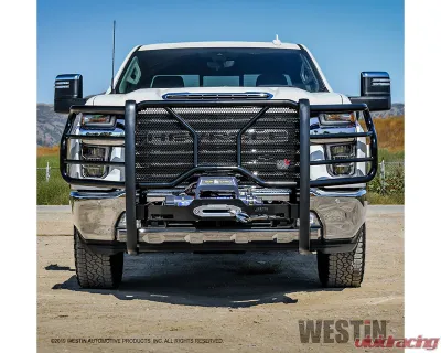 Westin Automotive Black HDX Winch Mount Modular Grille Guard Chevrolet Silverado 1500 2019-2024 - 57-923955