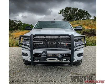 Westin Automotive Black HDX Winch Mount Modular Grille Guard Chevrolet Silverado 1500 2019-2024 - 57-923955