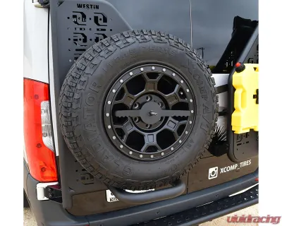 Westin Automotive Textured Black Rear Bumper Tire Carrier Kit Mercedes-Benz Sprinter 1500 | 2500 | 3500 | 3500XD | 4500 2019-2024 - 59-752295