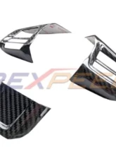 Rexpeed Dry Carbon Steering Wheel Cover Version C Subaru WRX | STI VAB 2015-2021                                     - G37-C - Image 2