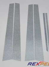 Rexpeed CT9A CF Pillar Trim Silver Mitsubishi Evo 7-9                                     - R36 - Image 3