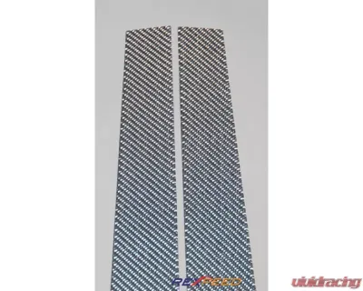 Rexpeed CT9A CF Pillar Trim Silver Mitsubishi Evo 7-9 - R36