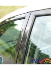 Rexpeed CT9A CF Pillar Trim Silver Mitsubishi Evo 7-9                                     - R36 - Image 3