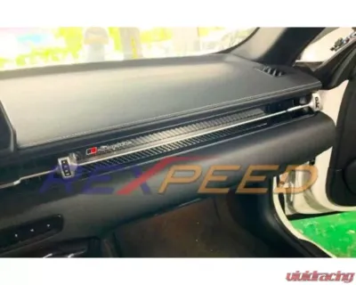Rexpeed Passenger Side CF Interior badge-RHD Toyota Supra 2020-2024 - TS02R
