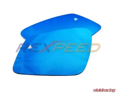 Rexpeed Polarized Blue Mirrors w/ Heated Anti Fog & Blind Spot Monitoring Toyota Supra 2020-2024 - TS04
