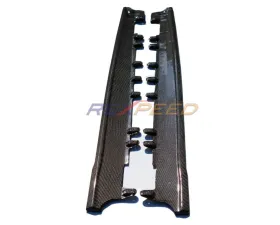 Rexpeed Forged Carbon Side Skirt Extension-Gloss Toyota Supra V2 2020-2024