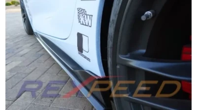 Rexpeed Forged Carbon Side Skirt Extension-Gloss Toyota Supra V2 2020-2024                                     - TS10FC - Image 2