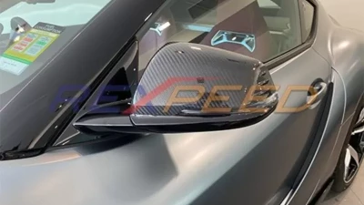 Rexpeed Dry Carbon Mirror Covers-Gloss Finish Toyota Supra A90 2020-2024                                     - TS14 - Image 4