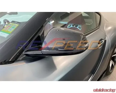 Rexpeed Dry Carbon Mirror Covers-Gloss Finish Toyota Supra A90 2020-2024 - TS14