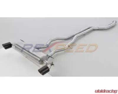Rexpeed Stainless Steel Front With Mid Pipe | Muffler | Dry Carbon Tips Toyota Supra A90 2020-2024 - TS17