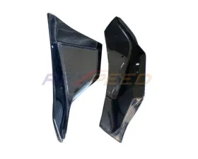 Rexpeed Forged Carbon Rear Bumper Side Spats - Gloss Toyota Supra V3 2020-2024