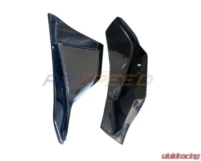 Rexpeed Forged Carbon Rear Bumper Side Spats - Gloss Toyota Supra V3 2020-2024 - TS25FC