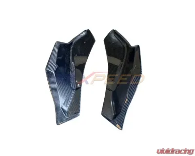 Rexpeed Forged Carbon Rear Bumper Side Spats - Gloss Toyota Supra V3 2020-2024 - TS25FC