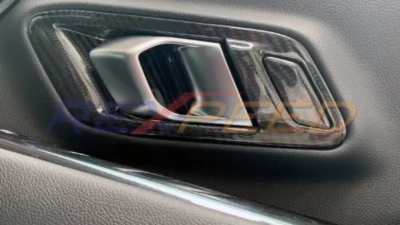 Rexpeed 4 pcs Dry Carbon Inner Door Handle Cover Gloss Toyota Supra A90 2020-2024                                     - TS30 - Image 3