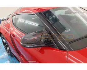 Rexpeed Carbon Fiber Mirror Cap Full Replacements- Matte Toyota Supra A90 2020-2024