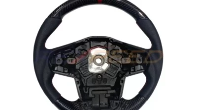 Rexpeed Carbon Fiber Leather Red Steering Wheel-Matte Toyota Supra A90 2020-2024                                     - TS47M - Image 3