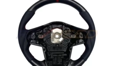 Rexpeed Carbon Fiber Leather Red Steering Wheel-Matte Toyota Supra A90 2020-2024                                     - TS47M - Image 2