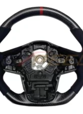 Rexpeed Carbon Fiber Suede Red Steering Wheel-Gloss Toyota Supra A90 2020-2024                                     - TS48 - Image 2