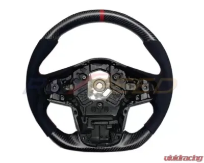 Rexpeed Carbon Fiber Suede Red Steering Wheel-Gloss Toyota Supra A90 2020-2024 - TS48