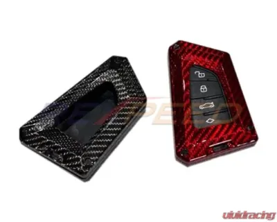 Rexpeed Carbon Fiber Key Fob Cover_Red Toyota Supra V2 2020 - TS53R