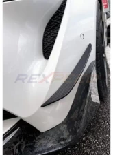 Rexpeed Forged Carbon Front Canards-Gloss Toyota Supra V2 2020-2024                                     - TS54FC - Image 3