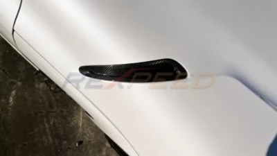 Rexpeed Dry Carbon Hood Vent Covers-Matte Toyota Supra A90 2020-2024                                     - TS57M - Image 4