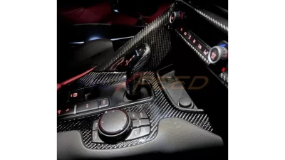 Rexpeed Dry Carbon Shift Knob Cover-Gloss Toyota Supra A90 2020-2024                                     - TS58 - Image 3