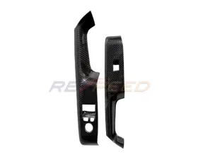 Rexpeed Dry Carbon Window Switch Panel Cover-Gloss Toyota Supra A90 2020-2024