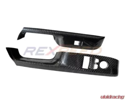 Rexpeed Dry Carbon Window Switch Panel Cover-Matte Toyota Supra A90 2020-2024 - TS61M
