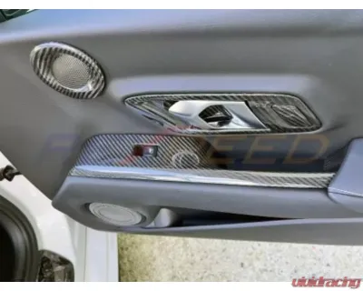 Rexpeed Dry Carbon Window Switch Panel Cover-Gloss Toyota Supra A90 2020-2024 - TS61