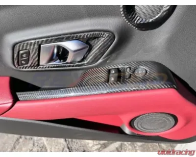 Rexpeed Dry Carbon Window Switch Panel Cover-Gloss Toyota Supra A90 2020-2024 - TS61