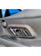 Rexpeed Dry Carbon Door Audio Speaker Covers - Matte (2pcs) Toyota Supra A90 2020-2024                                     - TS65M - Image 2