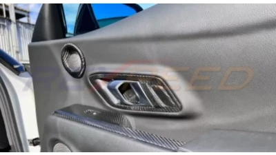 Rexpeed Dry Carbon Door Audio Speaker Covers - Matte (2pcs) Toyota Supra A90 2020-2024                                     - TS65M - Image 2