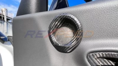 Rexpeed Dry Carbon Door Audio Speaker Covers - Matte (2pcs) Toyota Supra A90 2020-2024                                     - TS65M - Image 3