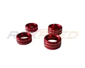 Rexpeed Alloy Audio Volume and AC Knob Cover Red Toyota GR86 | Subaru BRZ 2022+