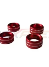 Rexpeed Alloy Audio Volume and AC Knob Cover Red Toyota GR86 | Subaru BRZ 2022+                                     - FR148R - Image 2