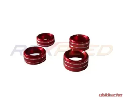 Rexpeed Alloy Audio Volume and AC Knob Cover Red Toyota GR86 | Subaru BRZ 2022+ - FR148R