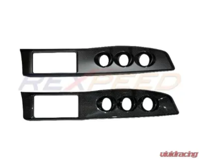 Rexpeed Carbon Fiber Dash Trim Panel Full Replacement Triple Gauges Version Gloss Toyota GR86 | Subaru BRZ - FR174