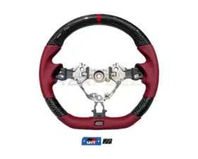 Rexpeed Carbon Fiber Red Leather Steering Wheel Toyota GR86 | Subaru BRZ 2022-2023
