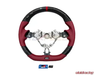 Rexpeed Carbon Fiber Red Leather Steering Wheel Toyota GR86 | Subaru BRZ 2022-2023 - FR79R