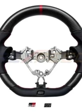 Rexpeed Carbon Fiber Black Leather Steering Wheel Toyota GR86 | Subaru BRZ 2022-2023                                     - FR79 - Image 4