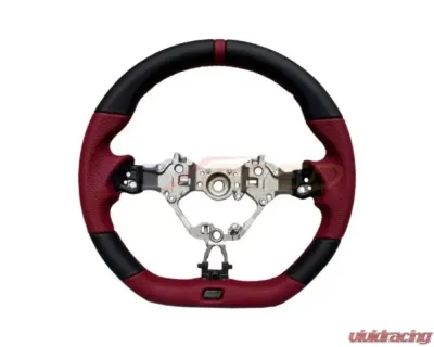 Rexpeed Black/Red Leather Steering Wheel Toyota GR86 | Subaru BRZ 2022-2023 - FR81R