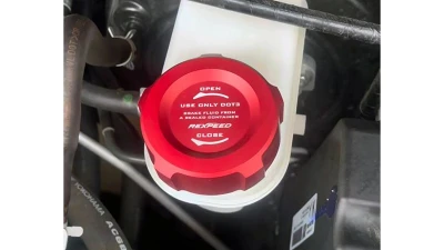 Rexpeed 3 Piece Set Aluminum Coolant | Window Washer & Brake Fluid Cap Cover Subaru WRX 2022-2024                                     - G151 - Image 3