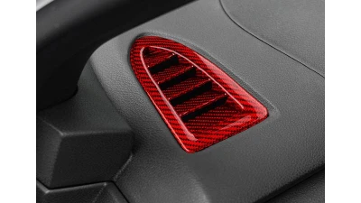 Rexpeed Dry Carbon Red Defroster Vent Covers Subaru WRX 2022-2024                                     - G156R - Image 2