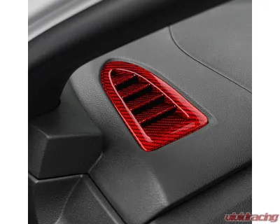 Rexpeed Dry Carbon Red Defroster Vent Covers Subaru WRX 2022-2024 - G156R